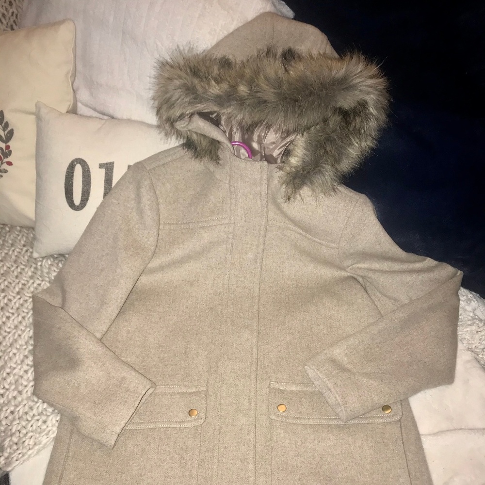 J.Crew - Fur Hooded Wool Parka